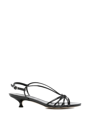 Aeyde Amara knot strap sandals - Black
