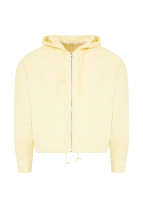 Auralee zip-up hooded cotton jacket - Yellow