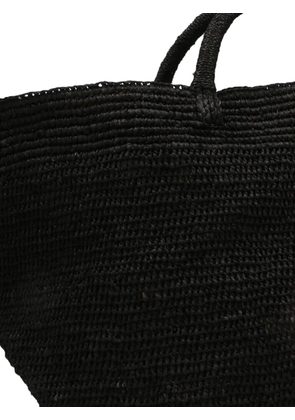 IBELIV Vanilla raffia tote bag - Black