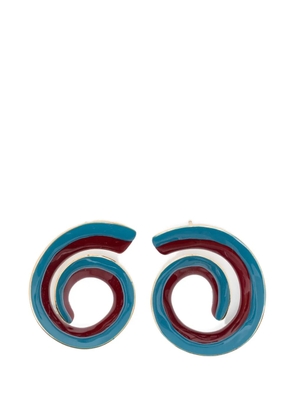 Marni enamel spiral earrings - Blue