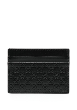 Off-White monogram leather cardholder - Black