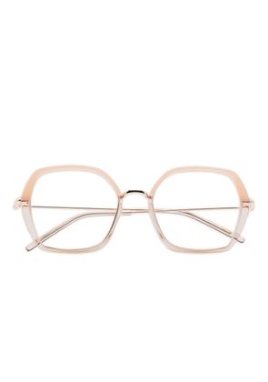 Kaleos Shetty square-frame clear-lens glasses - Pink