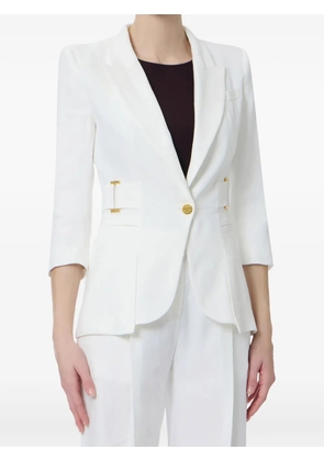 Elisabetta Franchi button-fastening blazer - White