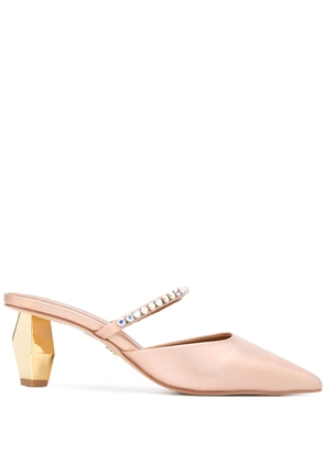 Kurt Geiger London Dania studded strap mules - Neutrals
