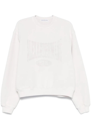 Alexander Wang distressed-logo sweatshirt - White
