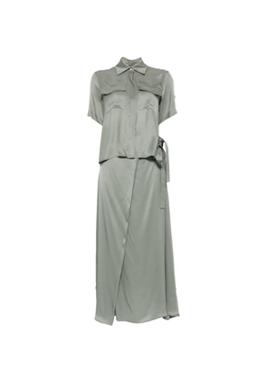 Lorena Antoniazzi flap-pocket wrap dress - Green
