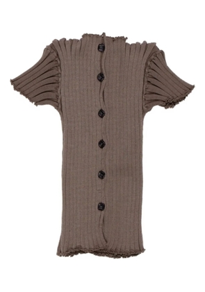 A. ROEGE HOVE Katrine ribbed cardigan - Brown