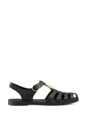 Gucci logo-appliqué sandals - Black