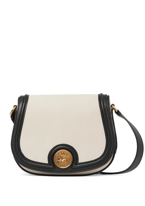 Chloé logo-plaque shoulder bag - Neutrals