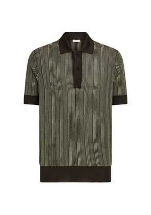 Ferragamo short sleeve knitted polo - Brown