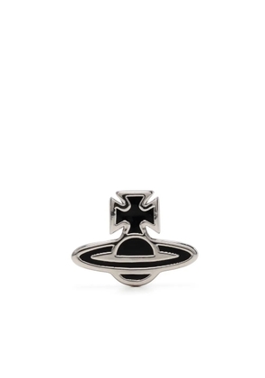 Vivienne Westwood Orb logo stud earring - White