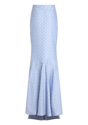 ETRO patterned-jacquard mermaid skirt - Blue