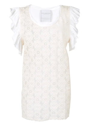 Philosophy Di Lorenzo Serafini embroidered top - Neutrals