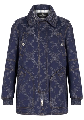 ETRO jacquard denim jacket - Blue