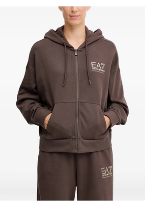 Ea7 Emporio Armani logo-detail tracksuit - Brown