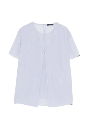 Emporio Armani round-neck button-detail blouse - Purple