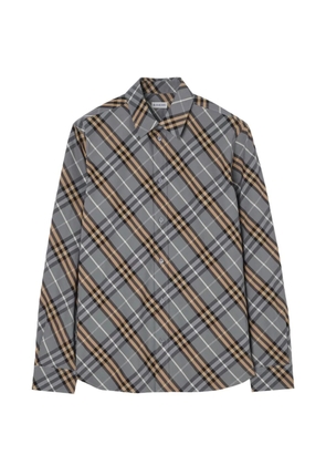 Burberry regular-fit Check cotton shirt - Grey