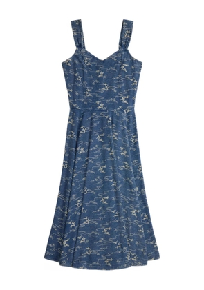 Ralph Lauren RRL floral-print midi dress - Blue