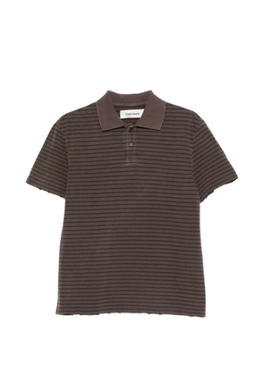 TONYWACK striped polo shirt - Brown