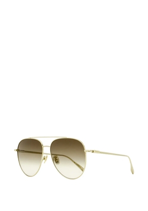 Ferragamo Eyewear double-bridge pilot sunglasses - Gold