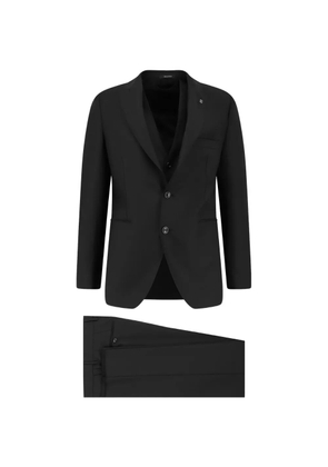 Tagliatore peak lapel two-button suit - Black