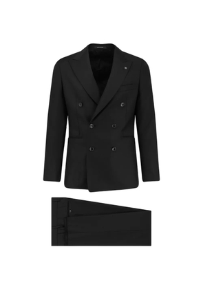 Tagliatore double-breasted peak lapel suit - Black