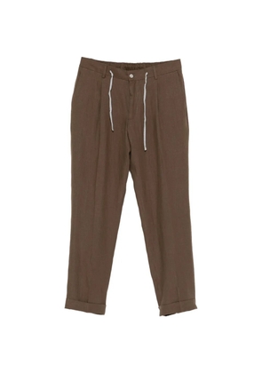 Barba drawstring cuffed trousers - Brown