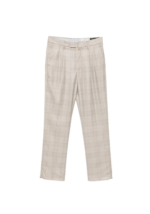 Jacob Cohën Lucas checked pleated trousers - Neutrals