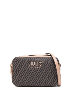 LIU JO monogram cross body bag - Brown