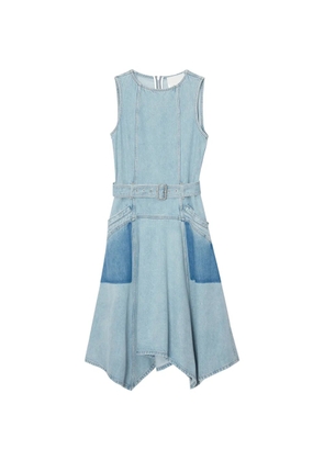3.1 Phillip Lim patchwork belted cotton midi dress - Blue