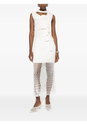 Simkhai white midi skirt