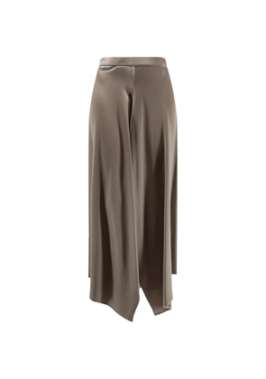Alysi asymmetrical-hem maxi skirt - Brown