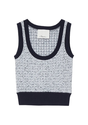 3.1 Phillip Lim ribbed-trim top - Grey