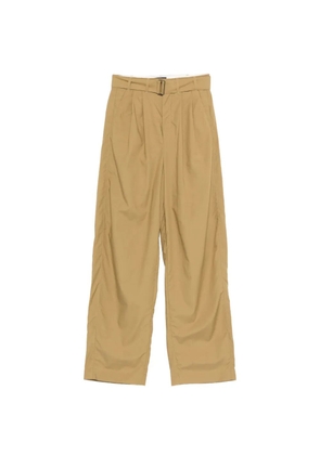 Soeur belted pleated trousers - Neutrals