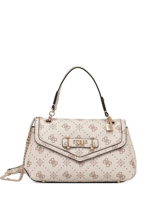 GUESS USA Silia monogram chain-strap shoulder bag - Neutrals
