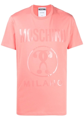 Moschino logo-print cotton T-shirt - Pink