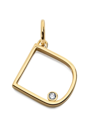 Monica Vinader Initial D solitaire-diamond pendant - Gold