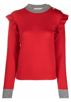 Philosophy Di Lorenzo Serafini two-tone ruffled jumper - Red