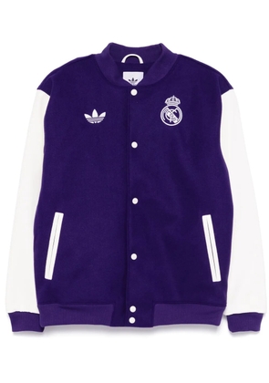 adidas Trefoil-embroidered bomber jacket - Purple