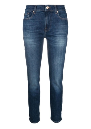 7 For All Mankind mid-rise cropped jeans - Blue