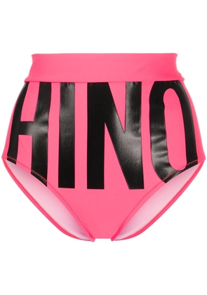 Moschino logo print bikini bottom - Pink