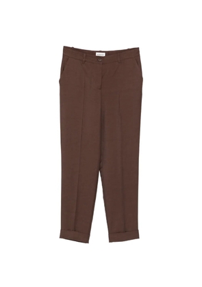 P.A.R.O.S.H. Raisa turn-up trousers - Brown