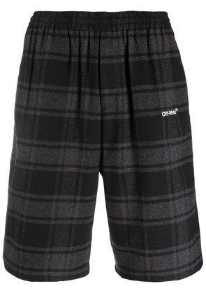 Off-White check-print shorts - Grey