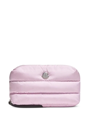 Moncler Caradoc quilted logo make up bag - Pink