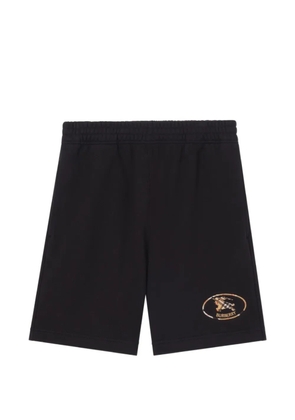 Burberry Check Knight Stamp cotton shorts - Black