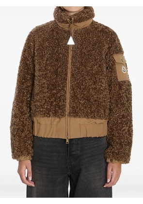 Moncler Coligny teddy-effect fleece jacket - Brown