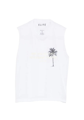 Elite palm-tree printed vest - White