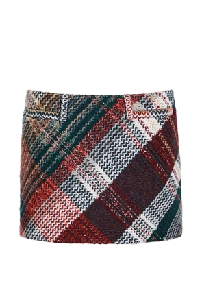 Missoni diagonal checked mini skirt - Red