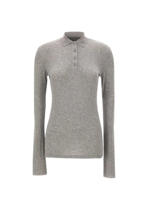 ENTIRE STUDIOS ribbed long-sleeve polo - Grey