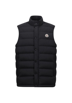 Moncler logo patch gilet - Black